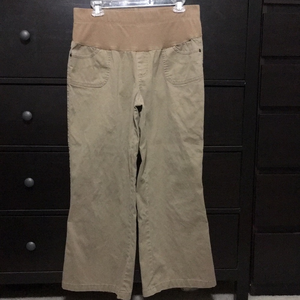 a.n.a  maternity khaki pants